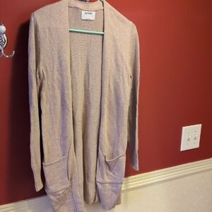 Old Navy Women's Beige/Tan Open-Front Cardigan With Pockets